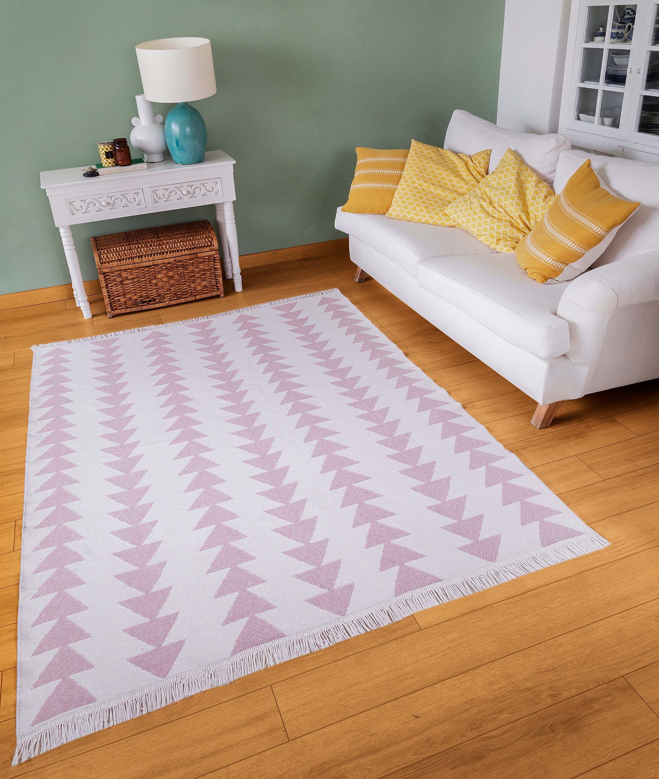 Duo White Pink Carpet 22994A